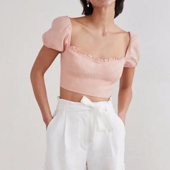 Aritzia Wilfred Wander Linen Blouse Size Large - Picture 1 of 6